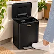 سطل زباله 20لیتری پدال‌دار یونیک مشکی کد 4301