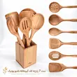 ست کفگیر و ملاقه چوبی 6پارچه یونیک کد 1106