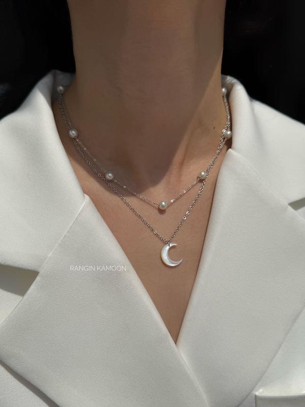 گردنبند دورج ماه صدفی🌙