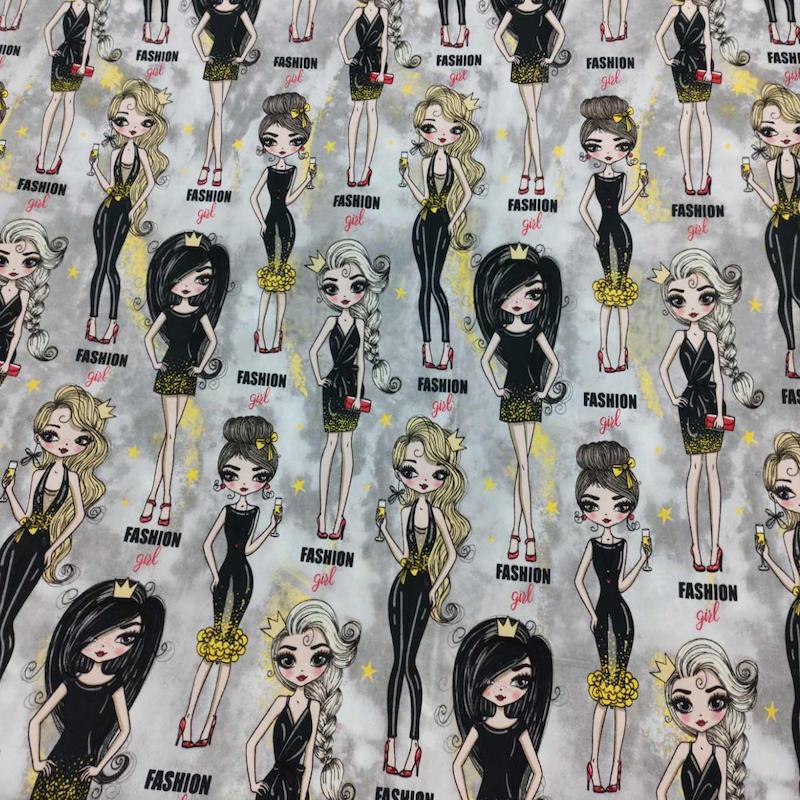 پارچه ملحفه طرح دختر عرض ۲ متر جنس پنبه نخ