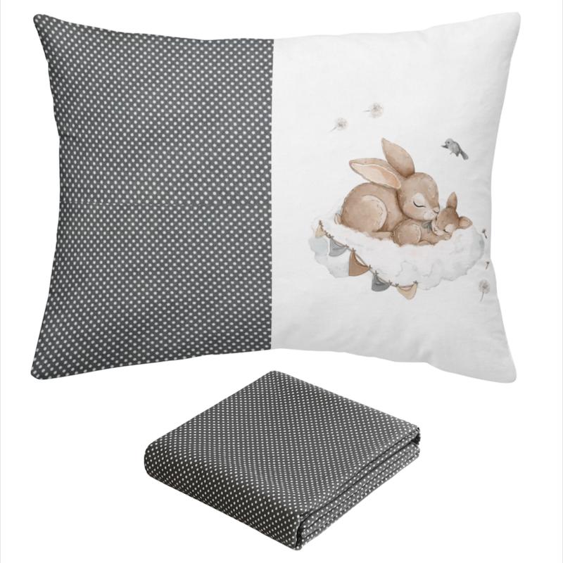 سرویس ملحفه مدل کشدار طرح مامان خرگوشه یک نفره 2 تکه