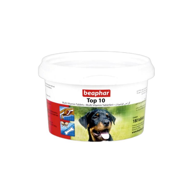 قرص مولتی‌ویتامین سگ تاپ تن Beaphar | Top 10 Multi Vitamin Tablets – 180 