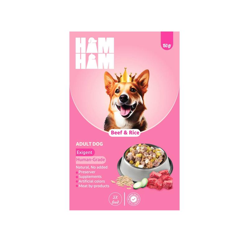 غذای سگ هام‌هام طعم گوشت | Ham Ham Beef & Rice Pouch