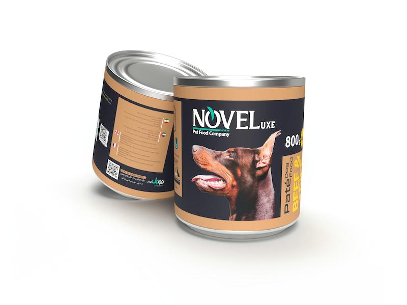 کنسرو پته گوشت و سیرابی سگ نوول 800 گرمی – Novel Beef & Tripe Pâté Dog Food