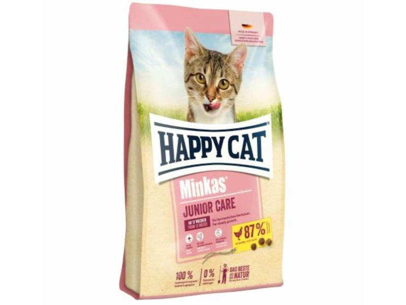 غذای خشک بچه گربه هپی کت مینکاس جونیور _مناسب گربه های 5تا 12ماه،با طعم مرغ،سرشسار از پروتئین حیوانی،امگا3و6،تورین و ویتامین ها،تقویت  رشد و سیستم ایمنی 