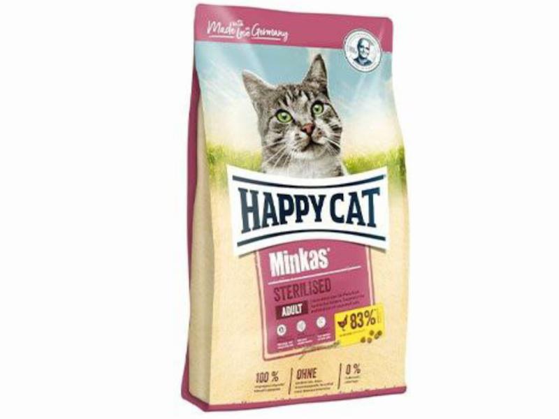 غذای خشک گربه هپی کت مینکاس مدل عقیم شده _مناسب گربه های بالغ عقیم شده ،با طعم مرغ،چربی کاهش یافته ،سرشار از پروتئین حیوانی،امگا3و6،تقویت سیستم ایمنی و سلامت پوست 