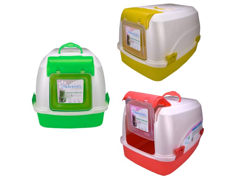 ظرف خاک گربه مدل مسقف دنیل بهمراه بیلچه  Daniel Covered Cat Litter Box