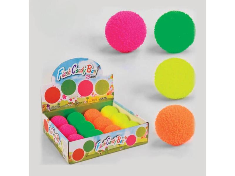 اسباب‌بازی توپ لاتکس برفی چراغ‌دار مخصوص سگ و گربه  Snowy Latex Light-Up Ball Toy for Cats & Dogs