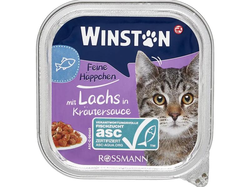 ووم گربه وینستون با طعم ماهی _غذای مرطوب و مقوی  برای گربه بالغ با ترکیب ماهی تازه و هضم آسان 