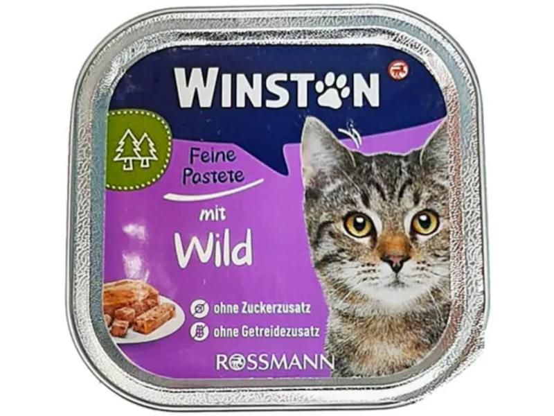 ووم گربه وینستون طعم شکار وزن 100 گرم _غذای مرطوب و مقوی برای گربه بالغ با طعم گوشت شکار،مناسب تغذیه روزانه 