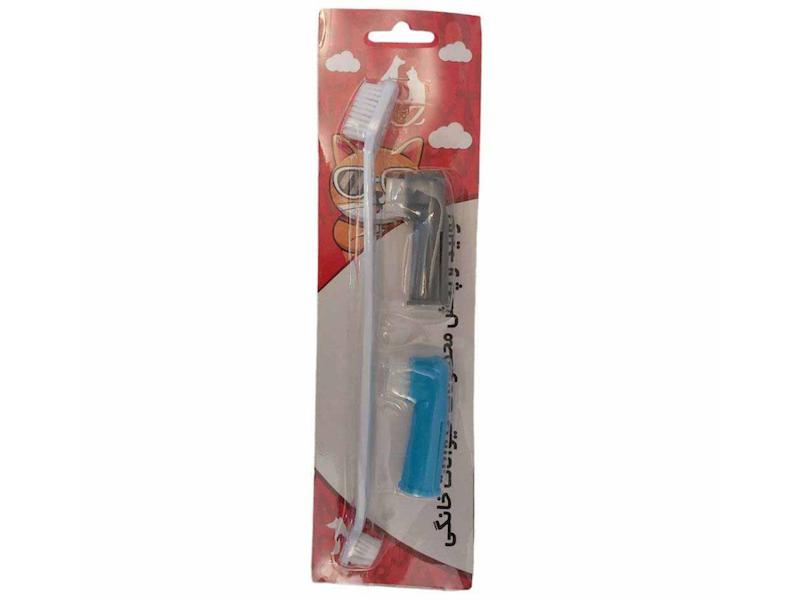 ست‌ مسواک‌ سه‌عددی‌ مدل‌ رز – Rose Model 3-Piece Pet Toothbrush Set