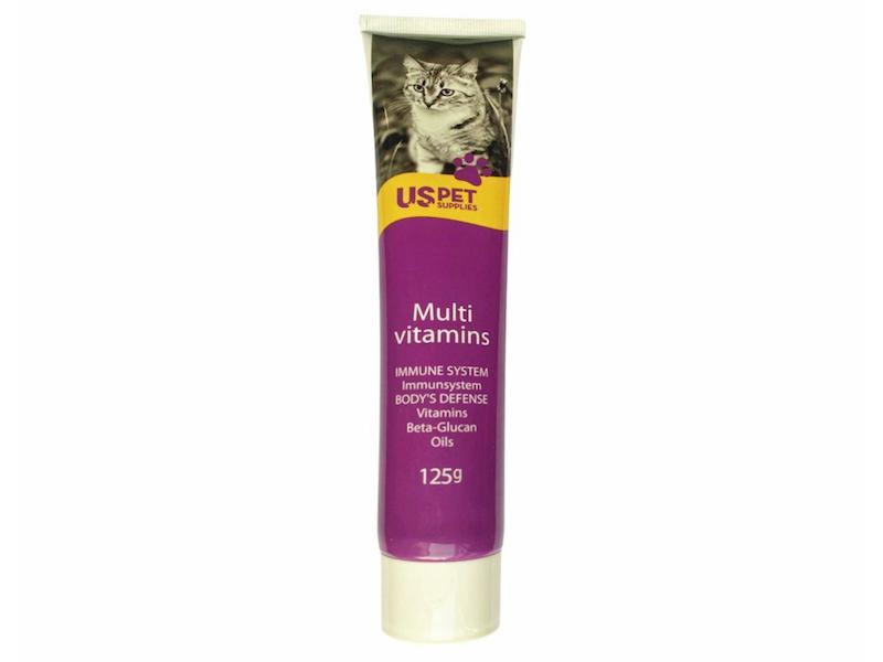 خمیر‌ مولتی‌ و یتامین‌ گربه‌ یو‌اس‌پت US Pet Multi Vitamins Paste وزن 125 گرم