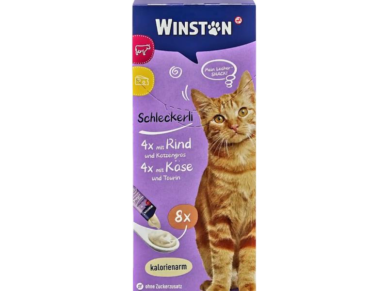 بستنی گربه وینستون با طعم گوشت و پنیر – Winstone Beef & Cheese (بسته 8 عددی)