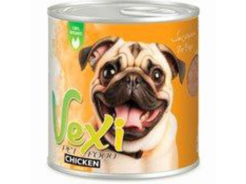 کنسرو پته‌ای سگ وکسی با طعم مرغ  Vexi Dog Food with Chicken وزن ۸۰۰ گرم