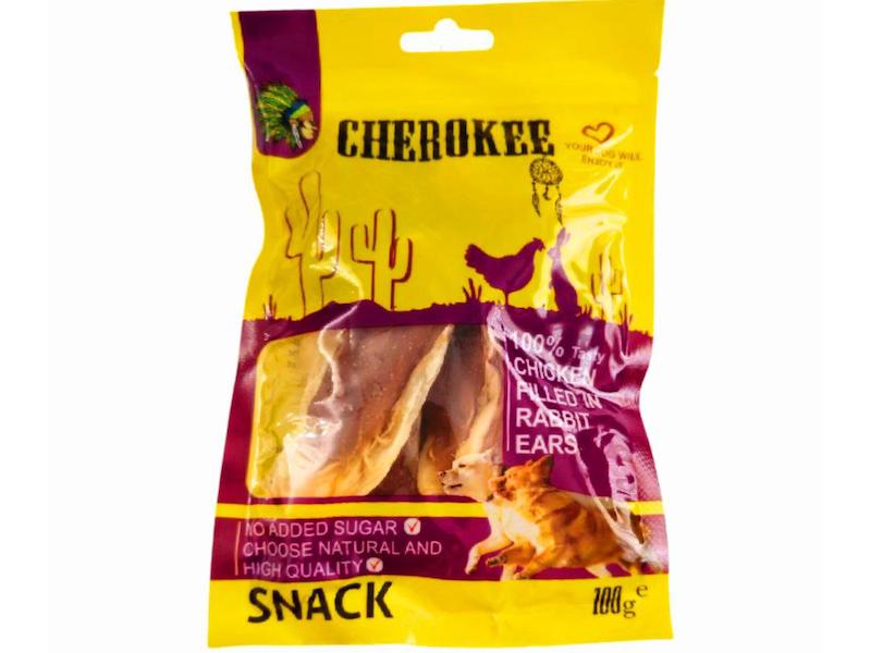 تشویقی سگ مدل Chicken Filled in Rabbit Ears چروکی  وزن: ۱۰۰ گرم