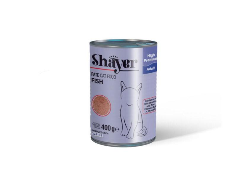 کنسرو غذای مرطوب گربه شایر با طعم ماهی تن 400گرمی - مناسب گربه بالغ -تقویت سیستم ایمنی و سلامت مو 