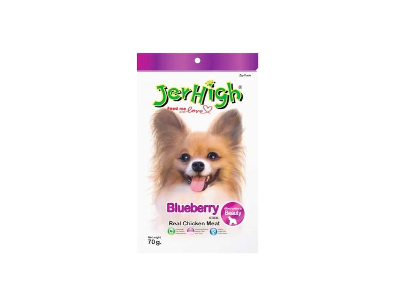 تشویقی سگ جرهای مدل میله‌ای با طعم بلوبری – Jerhigh Dog Stick Treats Blueberry Flavor