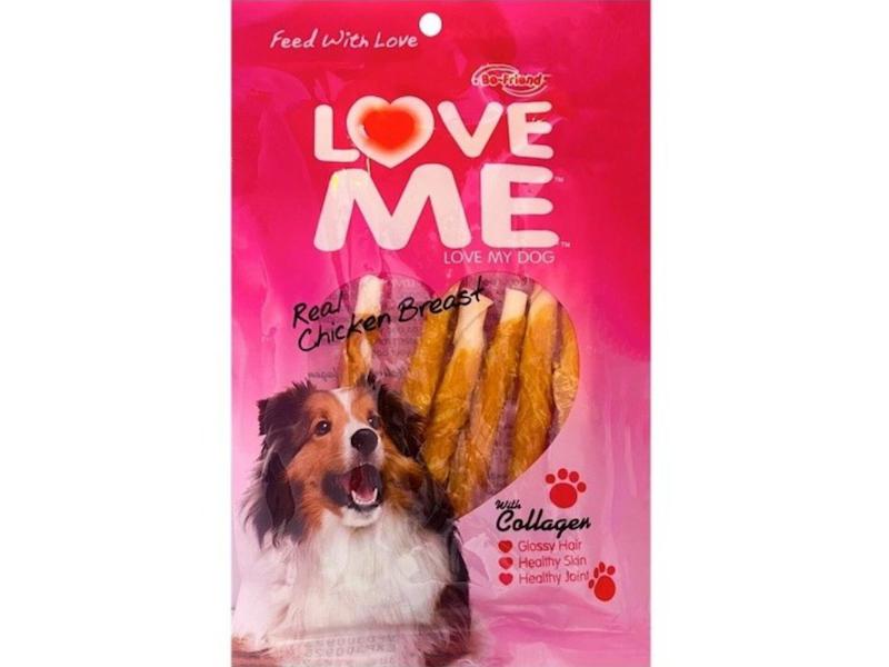 تشویقی سگ لاومی روهاید با دور پیچ طعم سینه مرغ – Love Me Chicken Flavored Dog Treats 60g