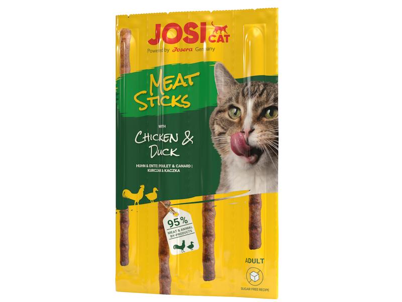 تشویقی گربه جوسیکت میت استیک با طعم مرغ و اردک – JosiCat Meat Sticks Chicken & Duck