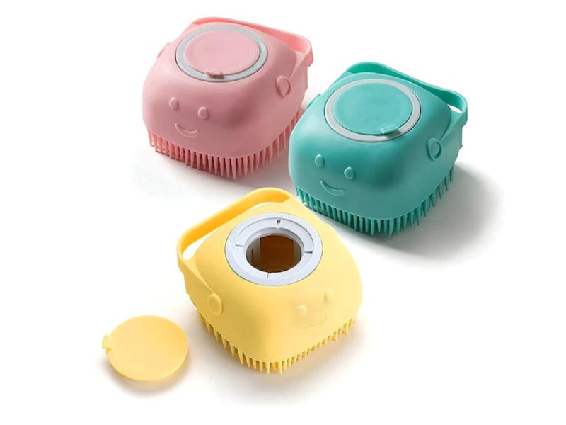 لیف سیلیکونی مخصوص سگ و گربه با مخزن شامپو – Silicone Pet Bath Brush with Shampoo Dispenser