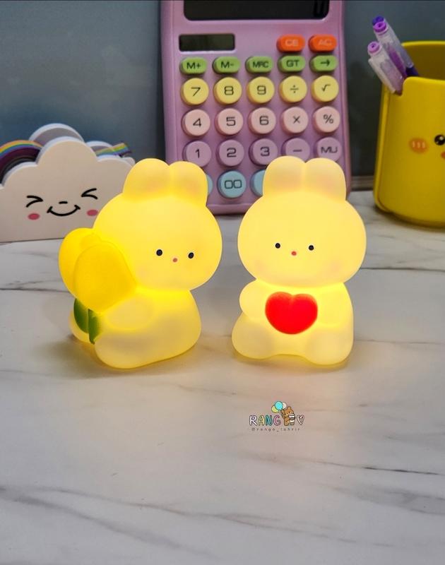 چراغ خواب خرگوش و گل 🌻