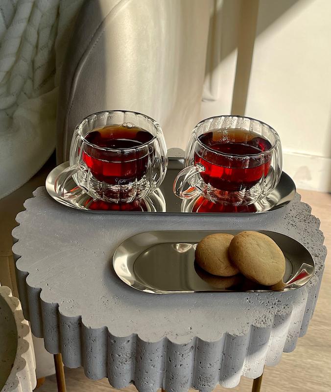 سینی بیضی استیل