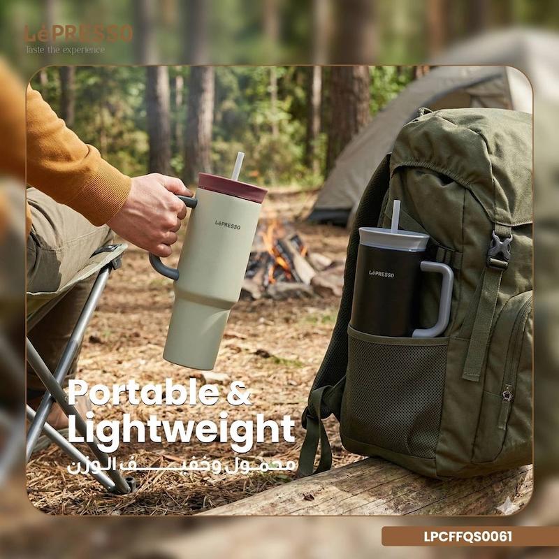 ماگ مسافرتی و عایق‌دار برند LePRESSO مدل QuirkSip Insulated Tumbler 