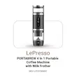 دستگاه اسپرسوساز مسافرتی و شارژی (۴ در ۱) از برند LePresso