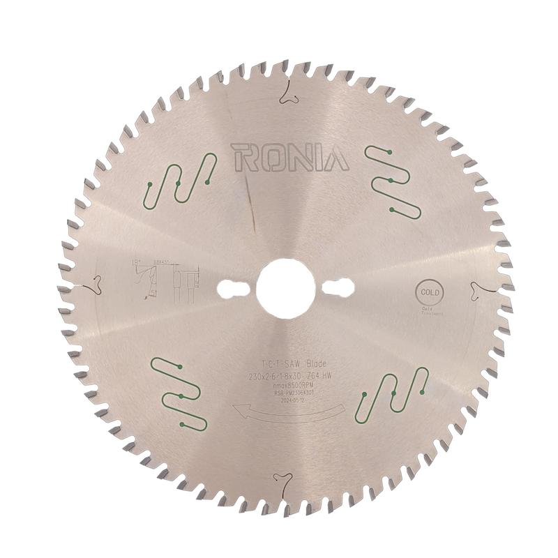 تیغ اره mdf بر 64 دندانه قطر 230 شفت 30 ضخامت 2.6 برند رونیا 