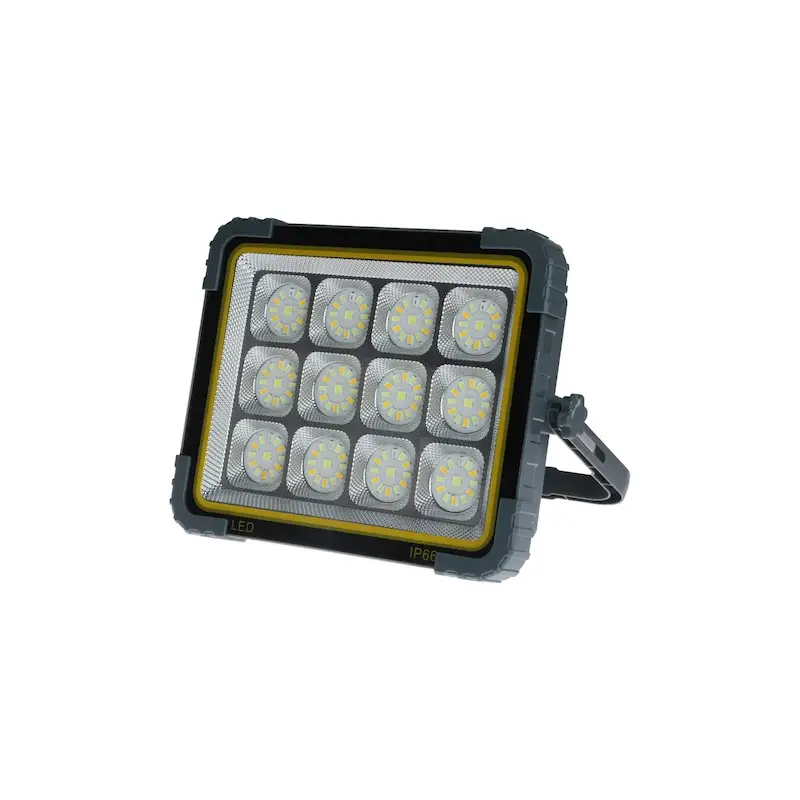 چراغ شارژی کمپینگ پایه دار مدل XJ-D005 (دارای پنل خورشیدی) - طوسی - YSP