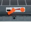 چراغ شارژی کمپینگ پایه دار مدل XJ-D005 (دارای پنل خورشیدی) - طوسی - YSP