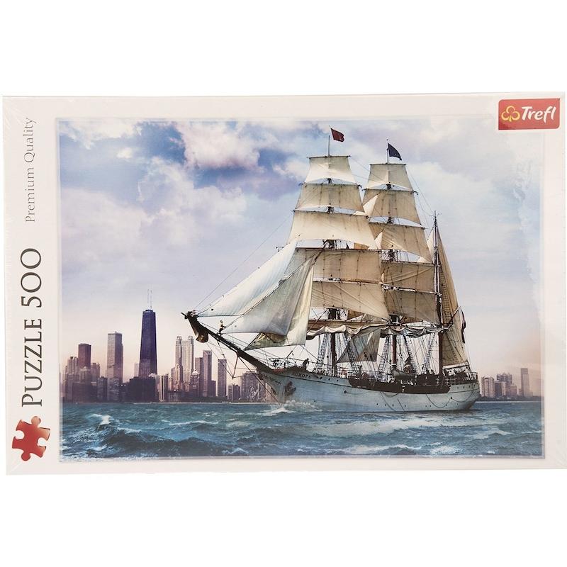 پازل 500 تکه تریفل مدل Sailing Against Chicago