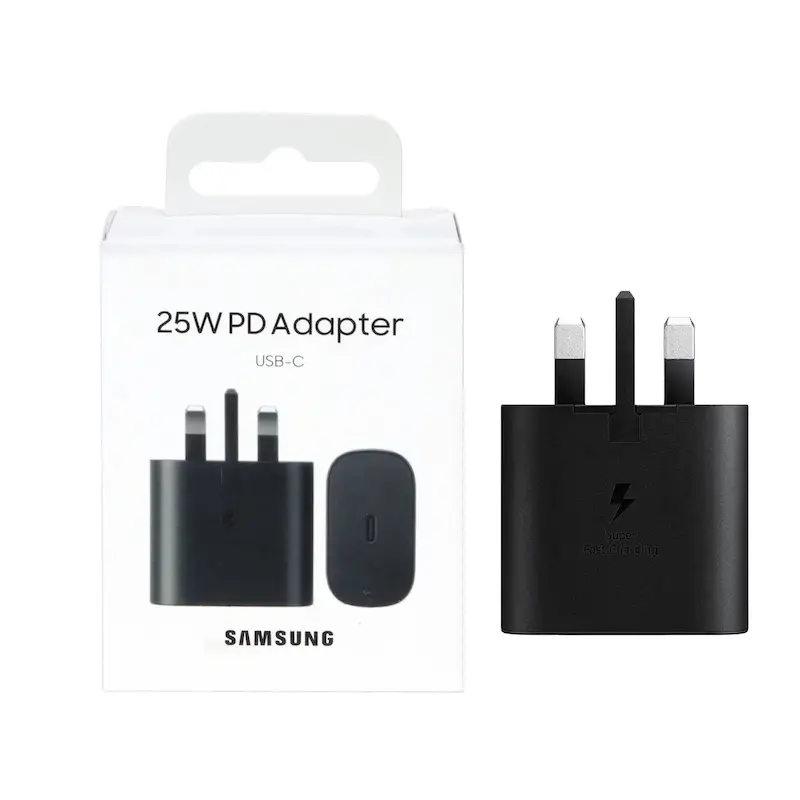 شارژر دیواری سه پین فست و PD تک پورت Samsung مدل EP-TA800 25W - مشکی - ASP (گارانتی 6 ماهه آروین)