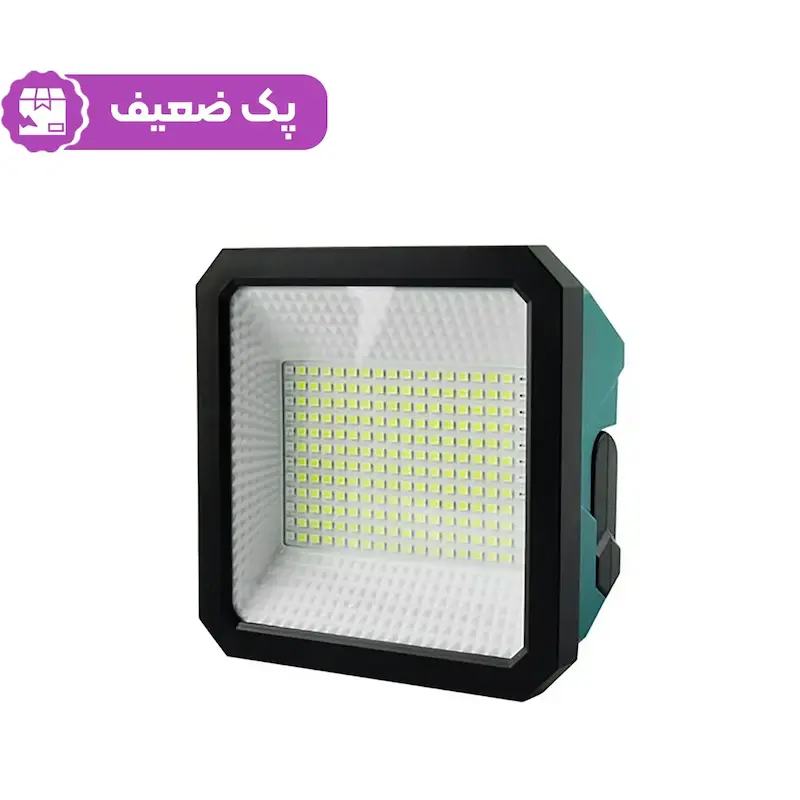 چراغ LED شارژی مدل Ck688 دارای پنل شارژ خورشیدی - مشکی سبز (پک ضعیف)
