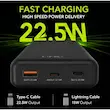 پاوربانک PD و فست شارژ KPG 30000mAh مدل PD-39 22.5W - مشکی - kZN (گارانتی شش ماهه Kezen)