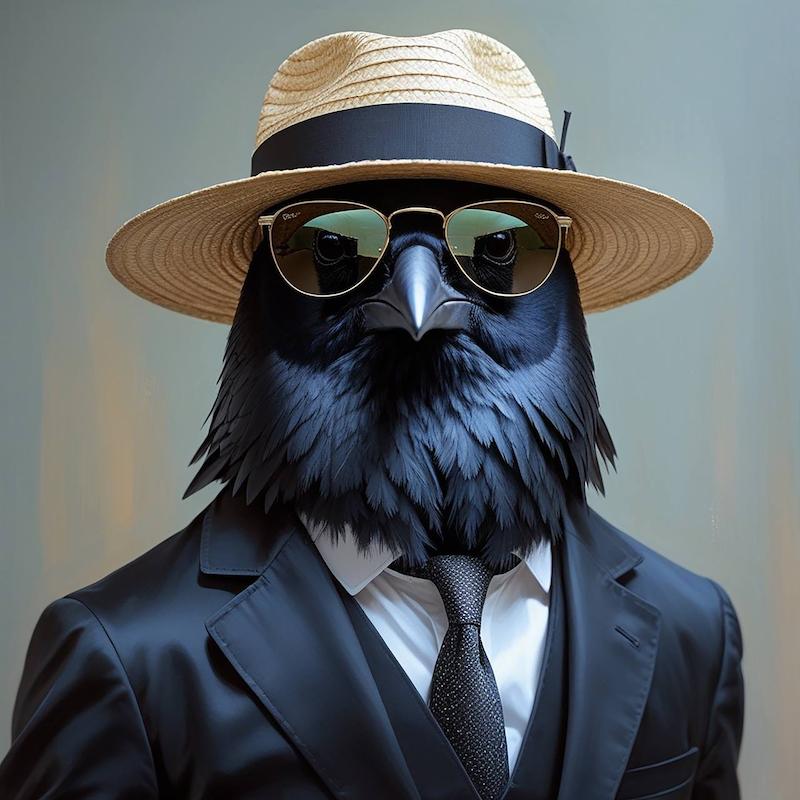 تی شرت با طرح کلاغ 