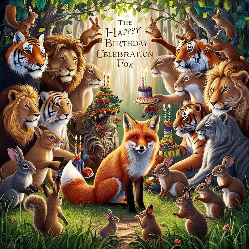 تی شرت با طرح روباه جنگل