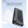 پاوربانک PD و فست شارژ Yesido 22.5W 10000mAh مدل YP101 - مشکی (گارانتی شش ماه تعویض نیکان همراه)