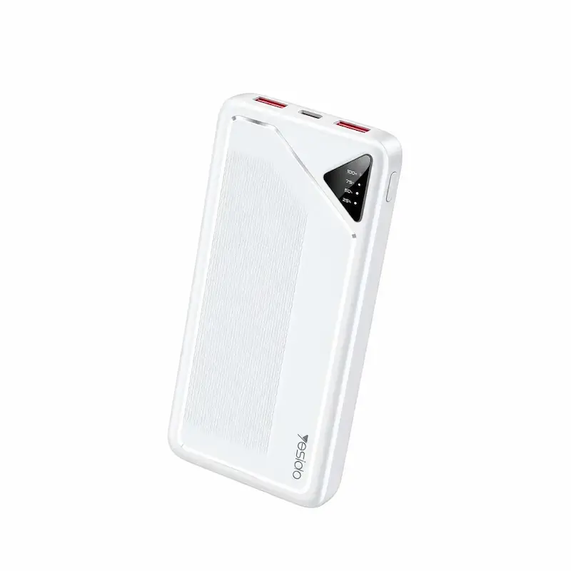 پاوربانک PD و فست شارژ Yesido 22.5W 10000mAh مدل YP101 - سفید (گارانتی شش ماه تعویض نیکان همراه)