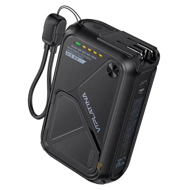 پاوربانک PD و فست شارژ Yesido 22.5W 20000mAh مدل VP25 - مشکی (گارانتی شش ماه تعویض نیکان همراه)