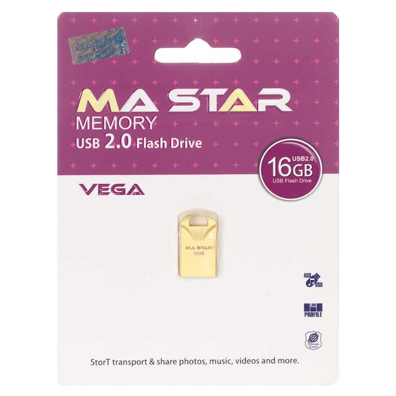 MA Star Vega USB 2.0 Flash Memory - 16GB - طلایی (گارانتی فراگامان)