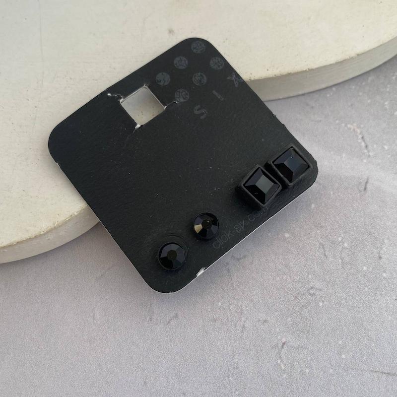  پک گوشواره مربع و دایره مشکی