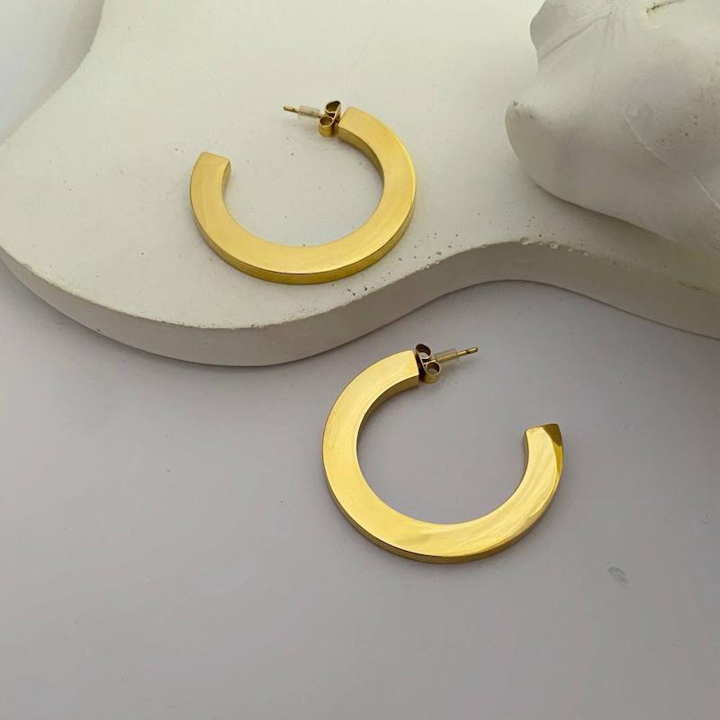 گوشواره تمام استیل روکش طلا