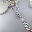 گردنبند رولباسی ماری گره روکش نقره