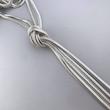 گردنبند رولباسی ماری گره روکش نقره