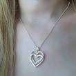 ست گردنبند و گوشواره دو قلب 