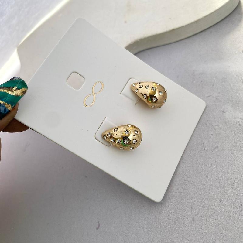 گوشواره اشکی نگین‌دار برند orsay