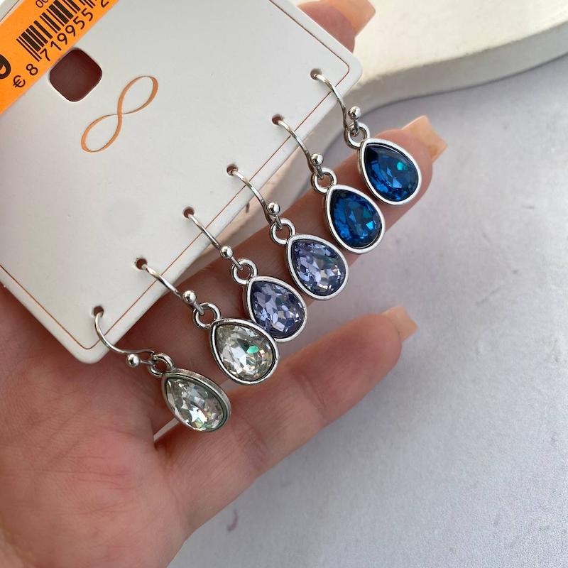 پک گوشواره سه‌جفتی کریستال سوارسکس اصل