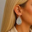گوشواره کریستال سوارسکی برند Hema