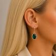 گوشواره روکش طلا کریستال زمردی برند orsay
